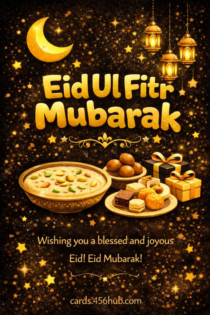 Eid ul fitr Mubarak greeting cards-for- Kids
