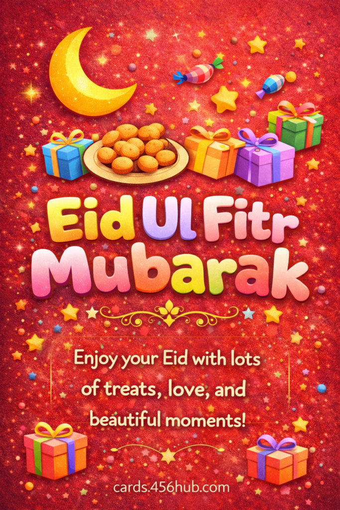 Eid ul fitr Mubarak greeting cards-for- Kids