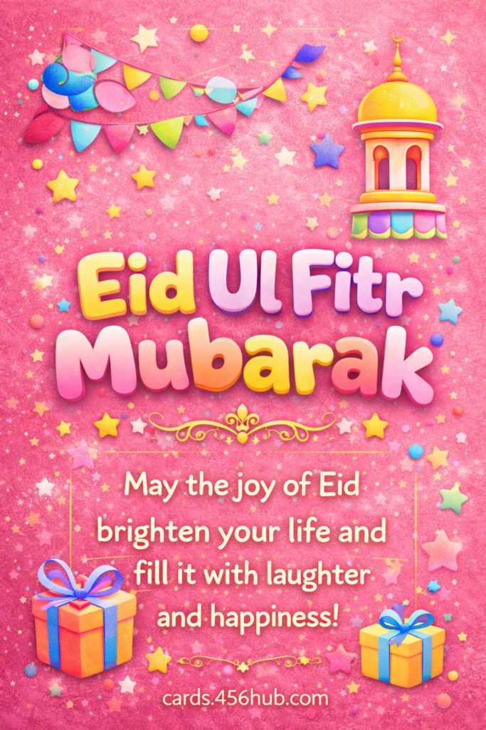 Eid ul fitr Mubarak greeting cards-for- Kids