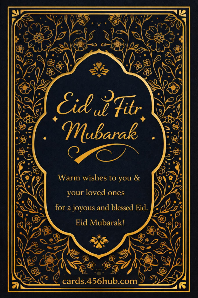 Eid ul fitr Mubarak greeting cards-for- Kids