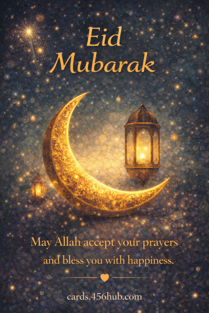 Eid ul fitr Mubarak greeting cards-for- Kids