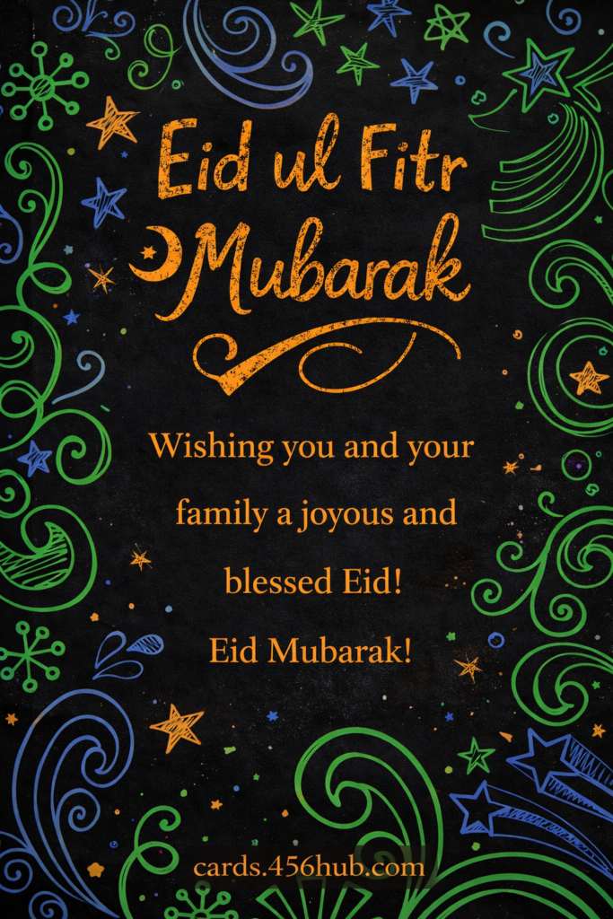Eid ul fitr Mubarak greeting cards-for- Kids