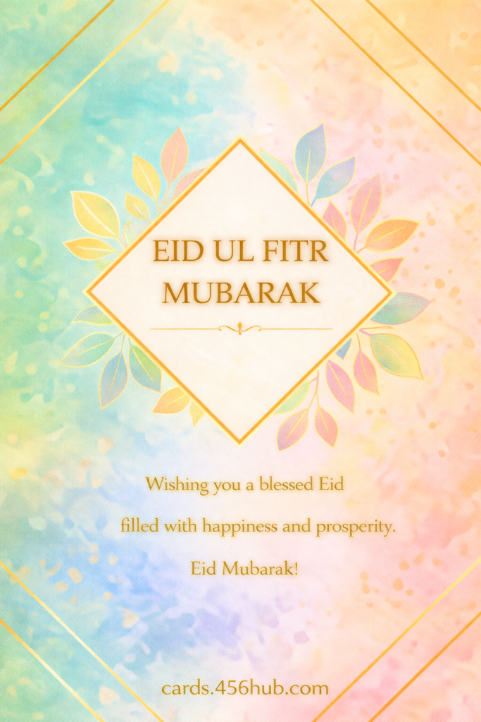 Eid ul fitr Mubarak greeting cards-for- Kids