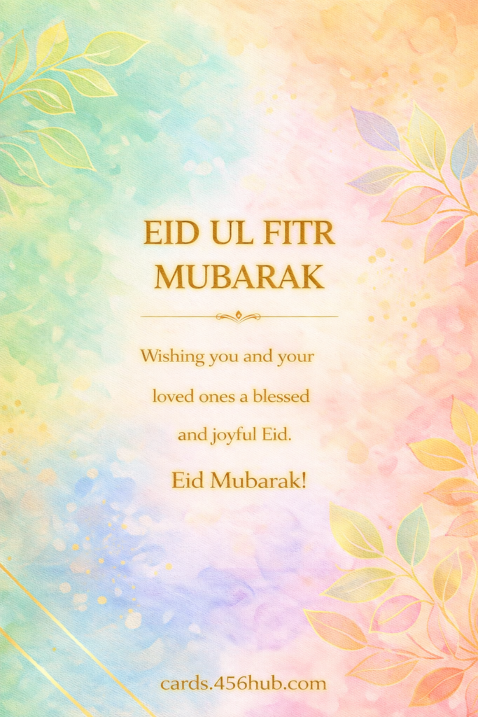 Eid ul fitr Mubarak greeting cards-for- Kids