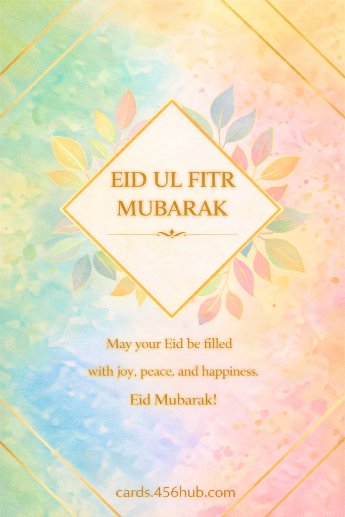 Eid ul fitr Mubarak greeting cards-for- Kids