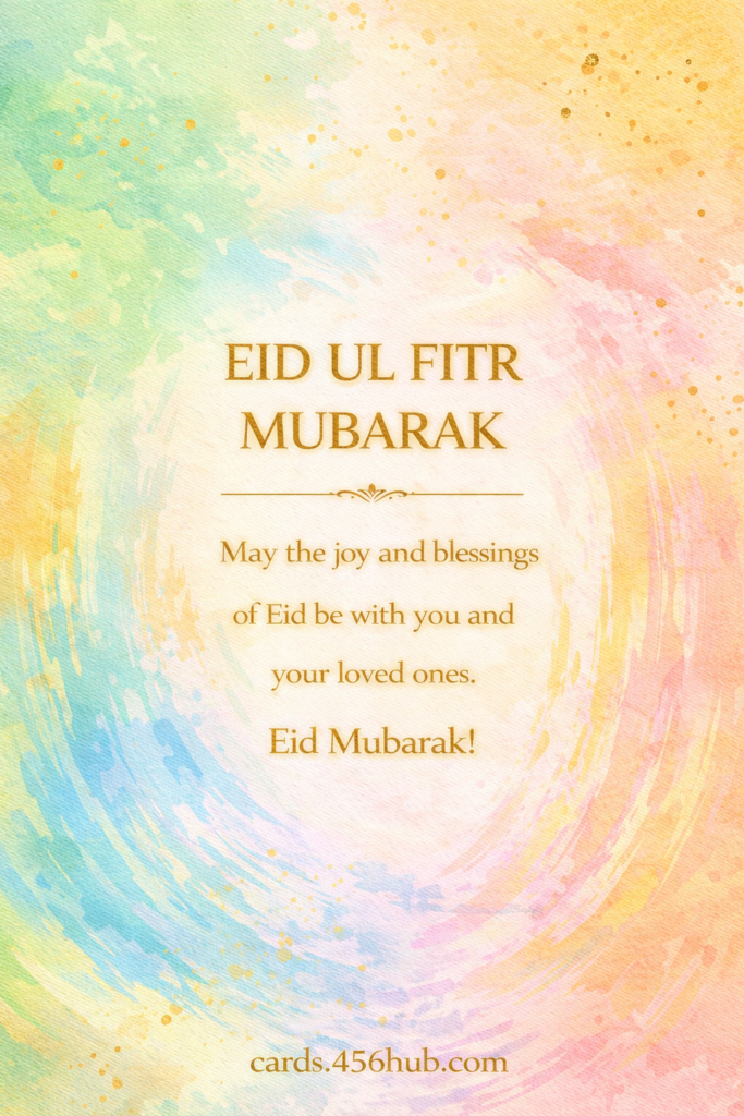 Eid ul fitr Mubarak greeting cards-for- Kids