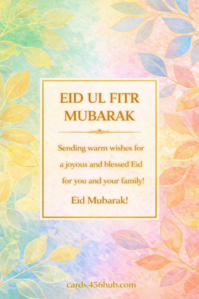 Eid ul fitr Mubarak greeting cards-for- Kids
