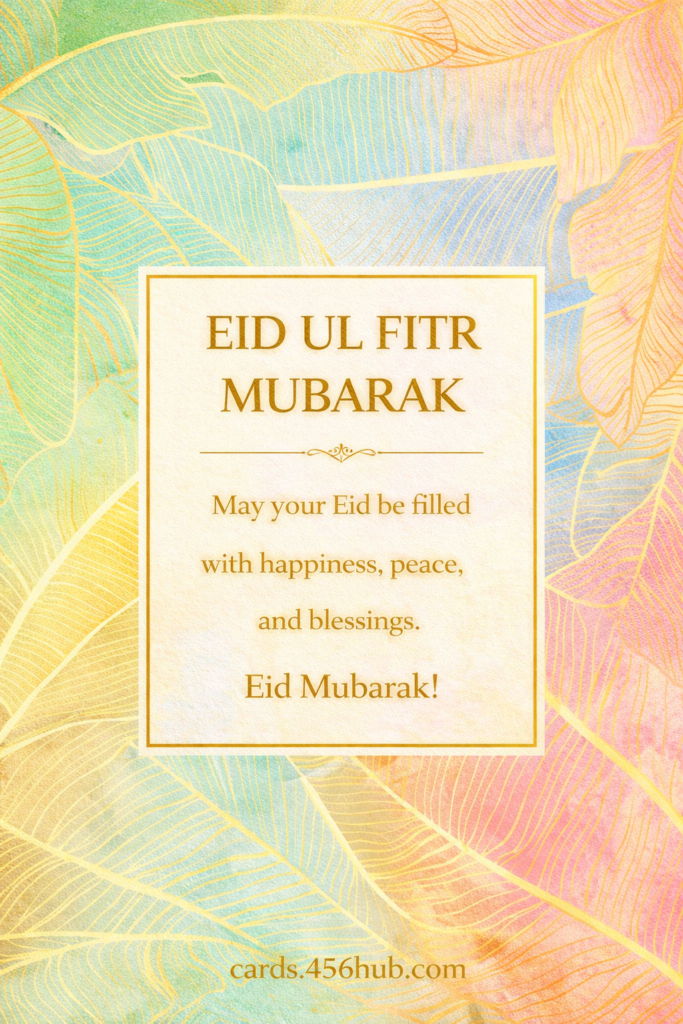 Eid ul fitr Mubarak greeting cards-for- Kids