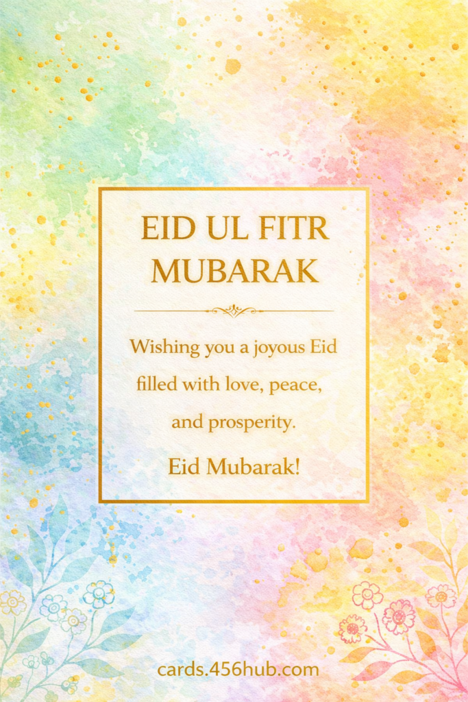 Eid ul fitr Mubarak greeting cards-for- Kids