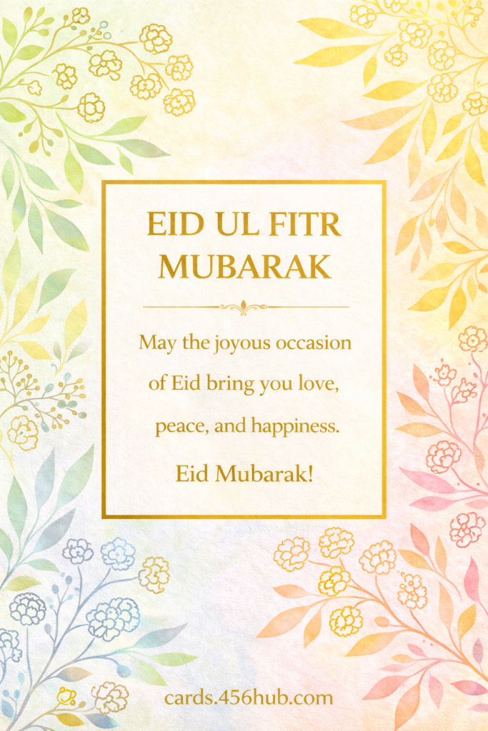 Eid ul fitr Mubarak greeting cards-for- Kids