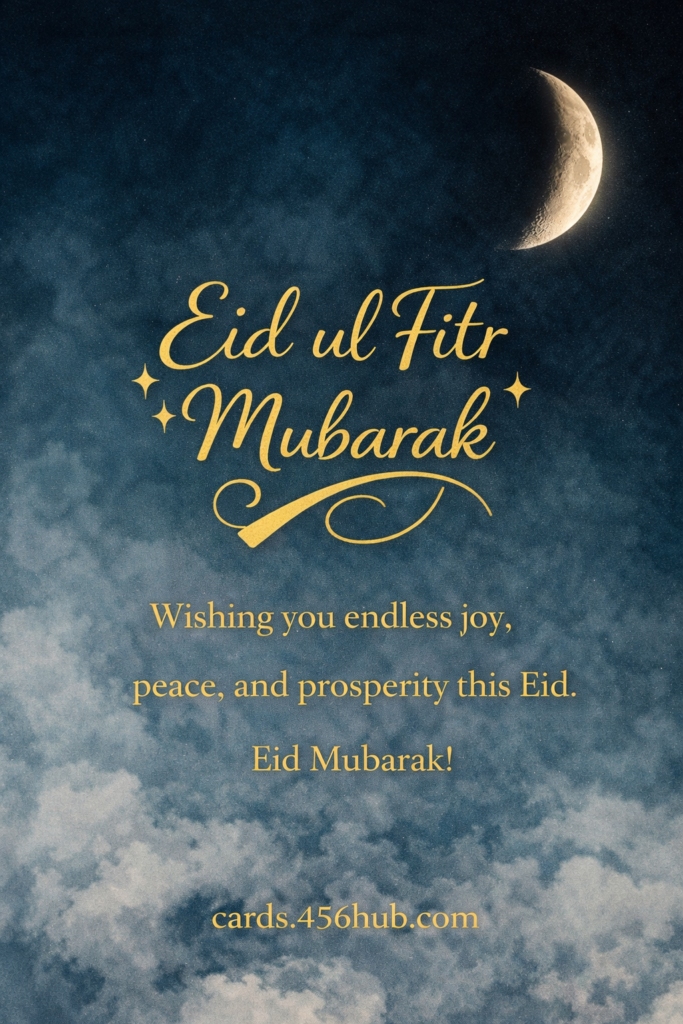 Eid ul fitr Mubarak greeting cards-for- Kids