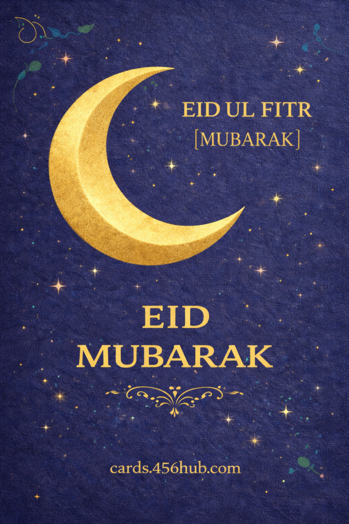 Eid ul fitr Mubarak greeting cards-for- Kids