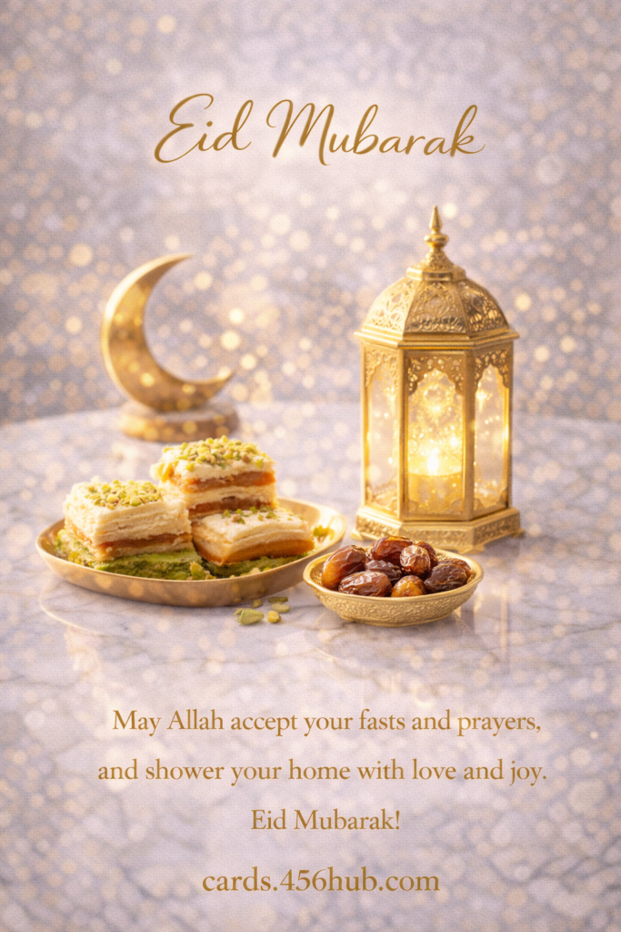 Eid ul fitr Mubarak greeting cards-for- Kids